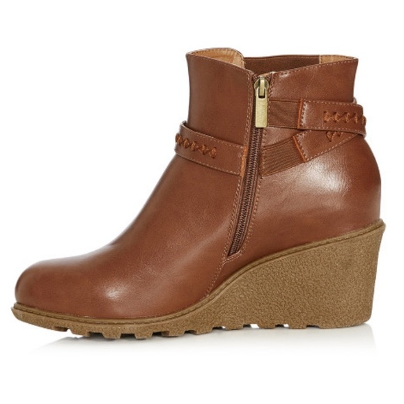 NWT CLOUDWALKERS WIDE FIT Alanna Wedge Bootie - Picture 5 of 10